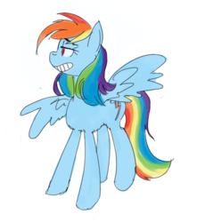 Size: 584x661 | Tagged: safe, artist:mcwhale4, rainbow dash, pony, g4, female, simple background, solo, white background