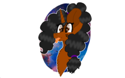 Size: 1200x750 | Tagged: safe, artist:caramelsketch, oc, oc only, oc:caramel sketch, pony, unicorn, digital art, female, mare, profile picture, simple background, solo, tongue out, transparent background