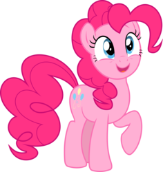 Size: 3596x3815 | Tagged: safe, artist:kojibiose, pinkie pie, earth pony, pony, g4, secrets and pies, female, high res, raised hoof, simple background, solo, transparent background, vector
