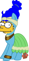 Size: 1024x2099 | Tagged: safe, edit, meadowbrook, g4, 1000 years in photoshop, majestic as fuck, male, marge simpson, meme, the simpsons, wat