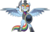 Size: 2761x1771 | Tagged: safe, artist:php104, commander hurricane, rainbow dash, pegasus, pony, g4, angry, armor, bipedal, helmet, shield, spread wings, sword, weapon, wings