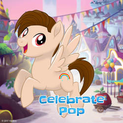 Size: 1080x1080 | Tagged: safe, oc, oc only, oc:benjamin, oc:celebrate pop, pegasus, pony, g4, my little pony: the movie, male, mlp movie pony maker, red eyes, solo, stallion