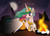 Size: 1419x1014 | Tagged: safe, artist:dsana, princess celestia, scootaloo, alicorn, pegasus, pony, g4, bandage, bandaid, campfire, crown, description in comments, duo, hug, jewelry, momlestia, moon, mountain, night, regalia, scootalove, sky, stars, wing blanket, winghug