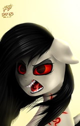 Size: 3500x5500 | Tagged: safe, artist:azerta56, derpibooru exclusive, oc, oc only, oc:gothica san gorden, bat pony, vampire, 365 days challenge, angry, colored pupils, female, human teeth, mare, mawshot, open mouth, phone wallpaper, simple background, solo, tattoo