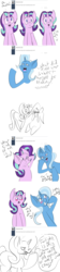 Size: 1280x5760 | Tagged: safe, artist:starxieeveryday, starlight glimmer, trixie, pony, unicorn, g4, ask, blushing, comic, female, lesbian, ship:startrix, shipping, tumblr