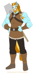 Size: 1508x3286 | Tagged: safe, artist:pyrus-leonidas, rockhoof, earth pony, human, pony, g4, clothes, eared humanization, grin, humanized, male, muscles, pony coloring, simple background, smiling, solo, transparent background