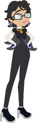 Size: 170x559 | Tagged: safe, artist:selenaede, artist:user15432, human, equestria girls, g4, barely eqg related, base used, bayonetta, bayonetta (character), bayonetta 2, bodysuit, clothes, crossover, ear piercing, earring, equestria girls style, equestria girls-ified, glasses, jewelry, nintendo, piercing, platinum games, sega, solo, suit, super smash bros., team little angels, umbra witch
