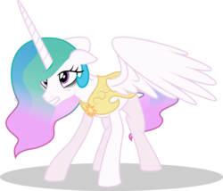 Size: 1024x875 | Tagged: safe, artist:mlp-trailgrazer, princess celestia, alicorn, pony, g4, armor, bags under eyes, female, mare, royal guard armor, simple background, solo, transparent background, vector