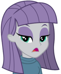 Size: 1700x2048 | Tagged: safe, artist:thebarsection, maud pie, equestria girls, equestria girls series, g4, school of rock, bored, clothes, female, lidded eyes, looking at you, open mouth, simple background, solo, sweater, talking, talking to viewer, transparent background