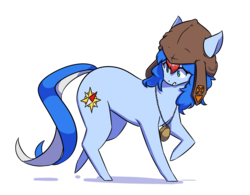 Size: 1871x1461 | Tagged: safe, artist:trololohstuffs, oc, oc only, earth pony, pony, compass rose, hat, jewelry, pendant, solo
