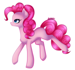 Size: 2524x2362 | Tagged: safe, artist:bastet-catmew, pinkie pie, pony, g4, female, high res, simple background, solo, transparent background