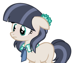 Size: 955x787 | Tagged: safe, artist:spectrumnightyt, oc, oc only, oc:shine ribbon, earth pony, pony, female, floppy ears, mare, offspring, parent:coco pommel, parent:silver shill, parents:silverpommel, simple background, solo, transparent background