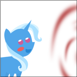Size: 395x395 | Tagged: safe, artist:the smiling pony, derpibooru exclusive, trixie, pony, unicorn, g4, blush sticker, blushing, female, mare, pointy ponies, simple background, solo, transparent background