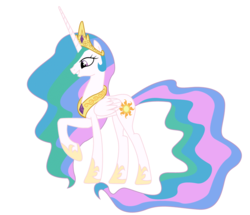 Size: 797x687 | Tagged: safe, artist:n238900, part of a set, princess celestia, alicorn, pony, g4, female, simple background, smiling, solo, vector, white background
