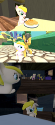 Size: 1920x4320 | Tagged: safe, artist:soad24k, oc, oc only, oc:chipper leaf, earth pony, pegasus, pony, 3d, comic, cyoa, cyoa:filly adventure, female, filly, gmod, male, mare, stallion