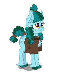 Size: 1513x1924 | Tagged: safe, artist:paskanaakka, derpibooru exclusive, oc, oc only, oc:gleamblossom, earth pony, pony, butt freckles, chest fluff, cloak, clothes, colored hooves, ear fluff, female, freckles, mare, nose wrinkle, sad, simple background, solo, tail wrap, transparent background, unshorn fetlocks