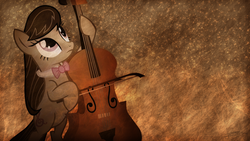 Size: 1920x1080 | Tagged: safe, artist:jamey4, edit, octavia melody, g4, cello, female, musical instrument, solo, wallpaper, wallpaper edit