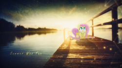 Size: 1920x1080 | Tagged: safe, artist:minhbuinhat99, edit, fluttershy, g4, irl, photo, ponies in real life, solo, wallpaper, wallpaper edit