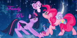 Size: 1024x506 | Tagged: safe, artist:pinkpainters, pinkie pie, twilight sparkle, oc, alicorn, pony, g4, female, lesbian, magical lesbian spawn, offspring, parent:pinkie pie, parent:twilight sparkle, parents:twinkie, ship:twinkie, shipping, twilight sparkle (alicorn)