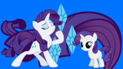 Size: 1920x1080 | Tagged: safe, artist:neodarkwing, edit, rarity, g4, cutie mark, female, filly, filly rarity, solo, wallpaper, wallpaper edit, younger