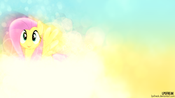 Size: 1920x1080 | Tagged: safe, artist:illumnious, edit, fluttershy, g4, female, solo, wallpaper, wallpaper edit