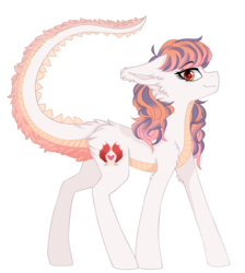 Size: 1059x1184 | Tagged: safe, artist:dustyonyx, oc, oc only, oc:zevia, pony, dragon tail, female, mare, red eyes, simple background, smiling, solo, tail, transparent background