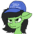 Size: 1634x1689 | Tagged: safe, artist:smoldix, oc, oc only, oc:filly anon, earth pony, pony, :t, autism, clothes, cute, earth pony oc, female, filly, floppy ears, frown, glare, hat, looking up, meme, ocbetes, please be patient i have autism, scrunchy face, simple background, solo, transparent background, unamused