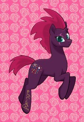 Size: 917x1324 | Tagged: safe, artist:catlover1672, edit, fizzlepop berrytwist, tempest shadow, pony, unicorn, g4, my little pony: the movie, broken horn, eye scar, female, horn, looking at you, mare, scar, solo