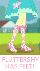 Size: 322x576 | Tagged: safe, fluttershy, equestria girls, g4, my little pony equestria girls: better together, the finals countdown, captain obvious, feet, legs, pictures of legs, sandals
