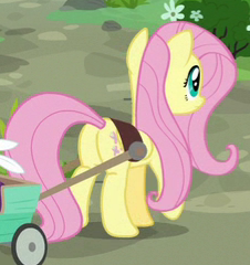 Size: 226x240 | Tagged: safe, screencap, fluttershy, fluttershy leans in, g4, butt, cropped, flutterbutt, plot