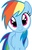 Size: 736x1164 | Tagged: safe, rainbow dash, g4, cute, dashabetes, eye, eyes, face, hair, hooves, rainbow, tail, wings