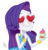 Size: 1963x2048 | Tagged: safe, artist:ilaria122, rarity, equestria girls, g4, my little pony equestria girls: better together, super squad goals, clothes, cupcake, cute, dessert, female, food, geode of shielding, heart eyes, magical geodes, raribetes, rarity peplum dress, signature, simple background, solo, transparent background, wingding eyes