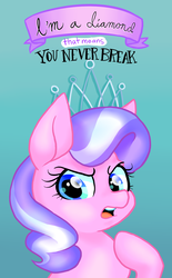 Size: 944x1520 | Tagged: safe, artist:mrspinkpuds, diamond tiara, earth pony, pony, crusaders of the lost mark, g4, female, filly, light of your cutie mark, lyrics, open mouth, solo, text