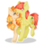 Size: 884x898 | Tagged: safe, artist:emerald-bliss, bright mac, pear butter, earth pony, pony, g4, female, male, ship:brightbutter, shipping, simple background, straight, transparent background, watermark