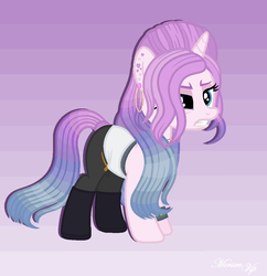 Size: 1018x1052 | Tagged: safe, artist:merienvip, oc, oc only, oc:selena, pony, unicorn, clothes, female, mare, solo