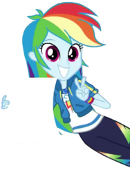 Size: 768x1024 | Tagged: safe, artist:jamesawilliams1996, edit, edited screencap, screencap, rainbow dash, a queen of clubs, equestria girls, g4, my little pony equestria girls: better together, background removed, female, peace sign, simple background, solo, template, transparent background
