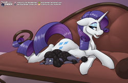 Size: 2700x1750 | Tagged: safe, artist:bluebender, rarity, dog, pony, poodle, unicorn, g4, art, art pack, chaise, charity, curly hair, curly mane, curly tail, cute, cutie mark, fainting couch, female, horn, long mane, long tail, lying down, makeup, misleading thumbnail, pinup, raribetes, rescue your rescue
