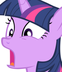 Size: 3155x3680 | Tagged: safe, artist:timeimpact, twilight sparkle, pony, g4, female, high res, mare, open mouth, shocked, simple background, solo, transparent background, vector