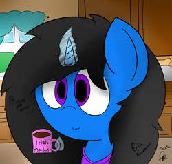 Size: 2000x1900 | Tagged: safe, artist:tecatito, oc, oc only, oc:yasmin, coffee, female, kitchen, solo