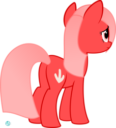 Size: 2000x2196 | Tagged: safe, artist:arifproject, oc, oc only, oc:downvote, pony, derpibooru, g4, butt, derpibooru ponified, high res, meta, plot, ponified, rear view, simple background, solo, transparent background, vector