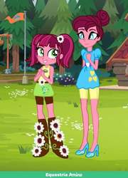 Size: 739x1024 | Tagged: artist needed, safe, gloriosa daisy, oc, equestria girls, g4, my little pony equestria girls: legend of everfree, younger
