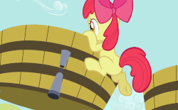 Size: 1200x745 | Tagged: safe, screencap, apple bloom, big macintosh, pony, brotherhooves social, g4, animated, climbing, crossdressing, cute, female, filly, food, gif, grapes, orchard blossom, stomping