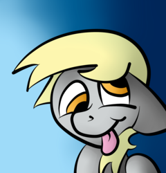Size: 1980x2060 | Tagged: safe, artist:justanotherponyartblog, derpy hooves, pegasus, pony, g4, bust, derp face, female, just another pony art blog, portrait, practice, shading, silly face, solo, tongue out
