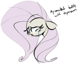 Size: 1221x1006 | Tagged: safe, artist:hattsy, fluttershy, pegasus, pony, g4, bust, crying, depressed, depression, female, floppy ears, mare, portrait, sad, simple background, solo, white background