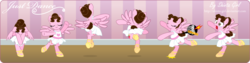 Size: 1280x325 | Tagged: safe, artist:shinta-girl, oc, oc only, oc:shinta pony, pegasus, pony, ballet, clothes, dancing, female, injured, mare, mistake, screaming, sequence, solo, spine, tutu