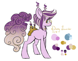 Size: 2760x2184 | Tagged: safe, artist:beashay, oc, oc only, oc:dreamy lavender, original species, pony, scented pony, female, glasses, high res, mare, reference sheet, simple background, solo, transparent background