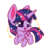 Size: 2449x2449 | Tagged: safe, artist:snow angel, twilight sparkle, alicorn, pony, g4, chibi, cute, female, heart eyes, high res, mare, simple background, solo, transparent background, twiabetes, twilight sparkle (alicorn), wingding eyes