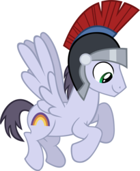 Size: 3500x4278 | Tagged: safe, artist:timeimpact, rainbow swoop, spectrum, pegasus, pony, g4, hearth's warming eve (episode), background pony, flying, helmet, high res, male, pegasus tribe, simple background, solo, stallion, transparent background, vector