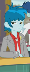 Size: 271x648 | Tagged: safe, edit, screencap, curly winds, some blue guy, thunderbass, equestria girls, g4, my little pony equestria girls: better together, school of rock, background human, cropped, smiling, smirk