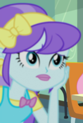 Size: 449x666 | Tagged: safe, screencap, aqua blossom, a little birdie told me, equestria girls, g4, my little pony equestria girls: better together, background human, cropped, op i can't see shit